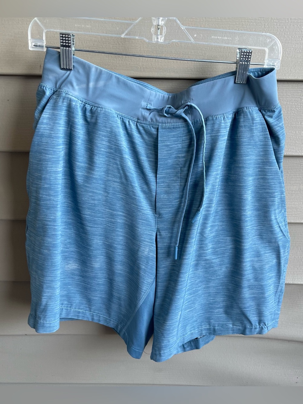 Lululemon Pace Breaker Men's M Lined Shorts 8” Inseam Heather Blue Athletic
